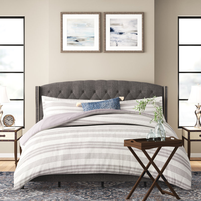 Three Posts™ Scottsburg Tufted Solid Wood and Upholstered Low Profile Standard Bed & Reviews